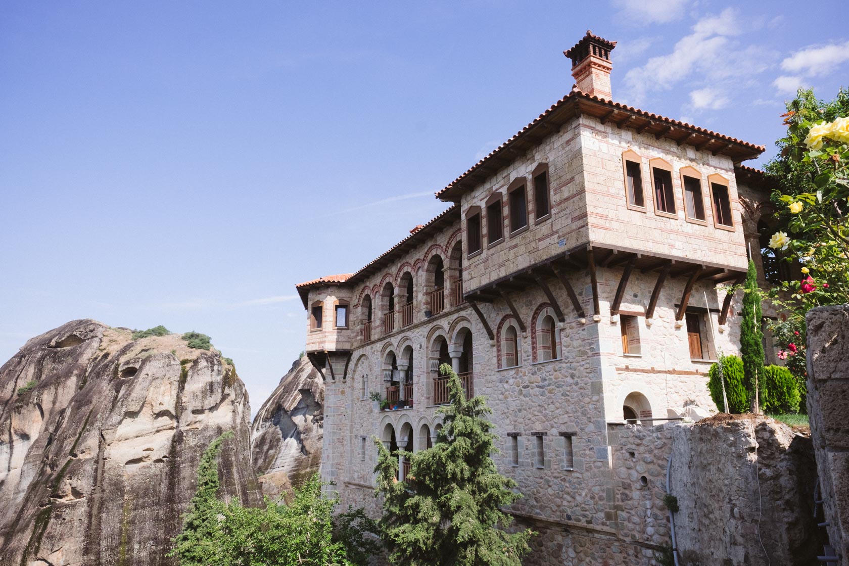 Meteora, Greece travel tips including places to visit, landscape photography locations, the best monasteries, and other information. Varlaam monastery in Meteora